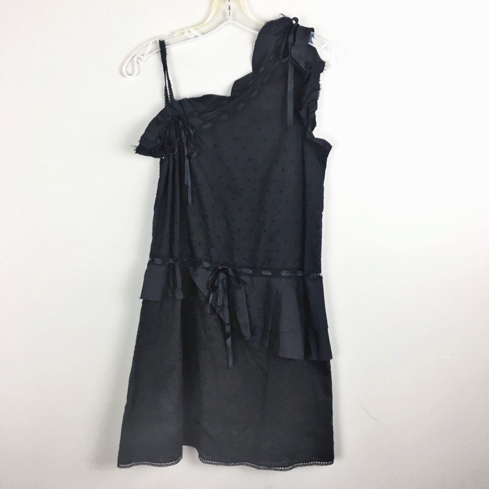Diesel | Black One Shoulder Ribbon Dress - H5